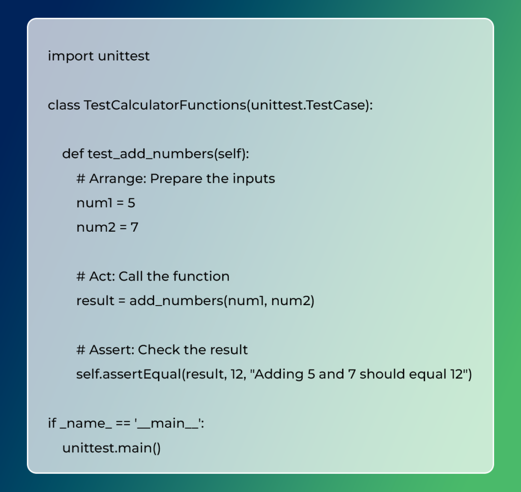 Unit Testing Example